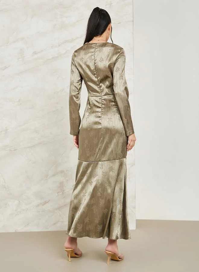 ستايلي Satin Floral Dress