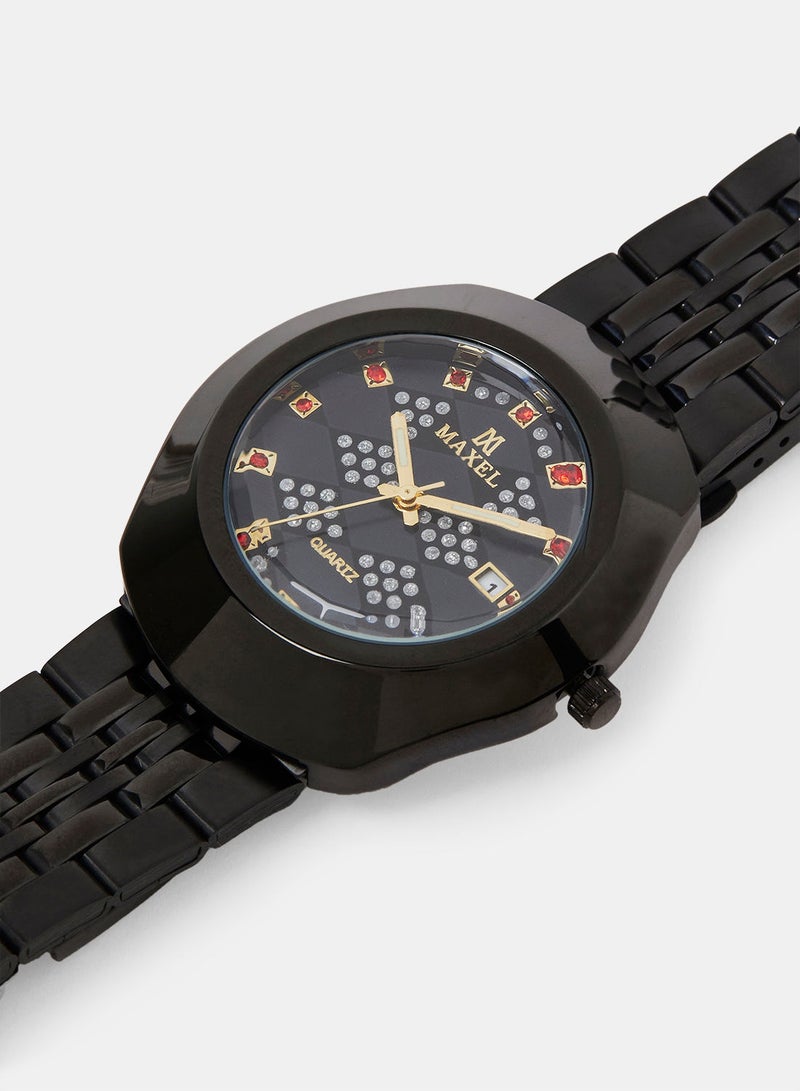 Maxel ساعة يد أنالوج مميزة للرجال من ديستار هيريتاج MX593 - 38 مم - Image 3