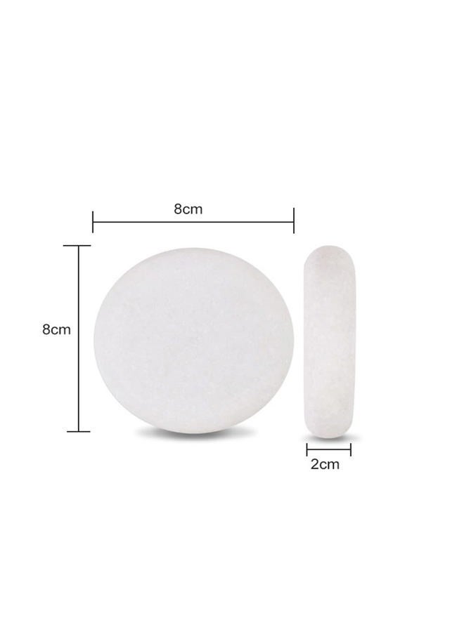 Generic LHYILSWQ 2 Pcs White Marble Cold Stone Hot Massage Stones Rock Spa Massagers Stones for Women&Men 3.14 * 3.14in  - Image 3