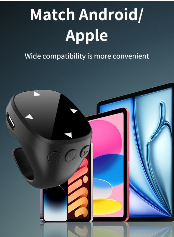 AL RAID Bluetooth Scroll Ring Remote Control, Touch Screen Wireless Page Turner and Multimedia Controller for Various Devices with App Support and Long Battery Life (Black) - Image 5