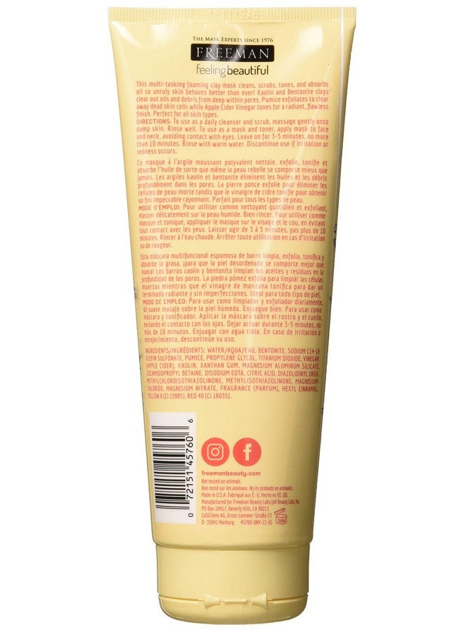 Freeman Facial Apple Cider Vinegar Clay Mask Plus Scrub, 6 oz./177 mL, Pack of 2 - Image 2