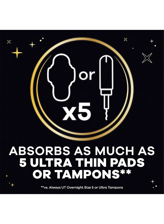 Always ZZZ Overnight Disposable Period Underwear for Women, Size Large, Black Period Panties, Leakproof, Large, 14 Count - Image 3