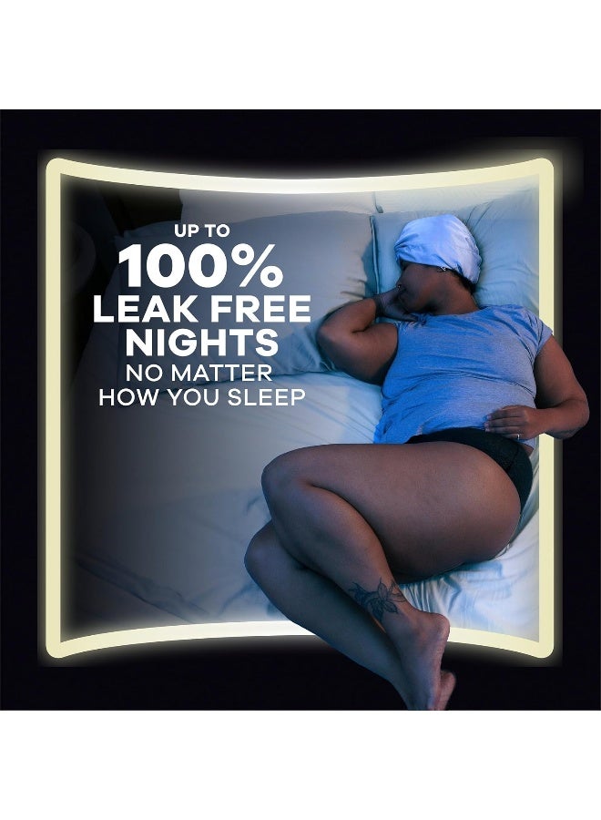 Always ZZZ Overnight Disposable Period Underwear for Women, Size Large, Black Period Panties, Leakproof, Large, 14 Count - Image 5