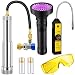Glooglitter Ac Leak Detector Kit UV Oil Dye Injector Kit with Adjustable Coupler and Oil Checkers and Leak Detector with UV Light and Protective Glasses for R134a R1234yf Refrigerant System - Image 2