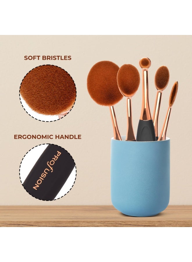Profusion Cosmetics Deluxe Pro Brush Vault, Black, 5 Pieces - Image 2