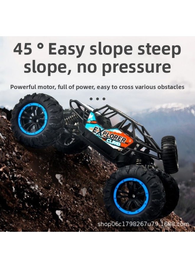 null - Oversized Alloy Off-road Remote Control Car Six-wheel Four-wheel Drive Climbing Bike Charging High-speed Racing Toys Wholesale-Color:Extra Large Climbing Off-road Vehicle-green [mail Order Box]-Scale:[three Sets Of Batteries] Comes With Data Cable Screwdriver Aa Batteries - Image 1