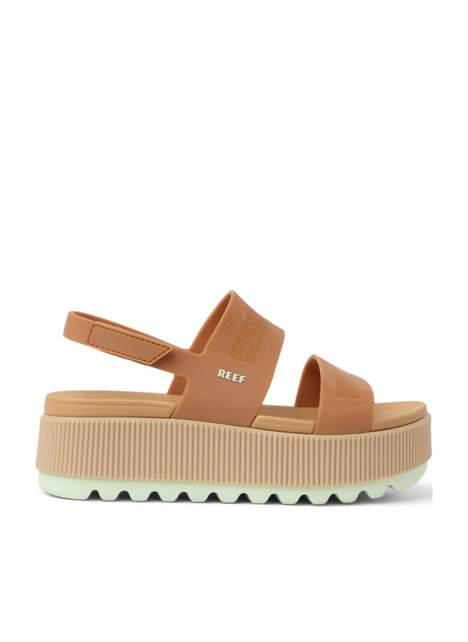 REEF Women's Water Vista Higher Platform Sandal, Water Friendly, Adjustable Strap, Almond/Ambrosia, 10 - Image 1