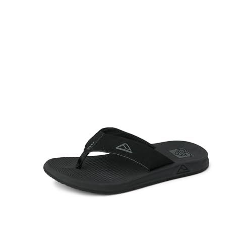 Reef Phantoms Mens Beach Flip Flop, Water Friendly, Soft and Supportive Molded Footbed, Black, 17 - Image 1