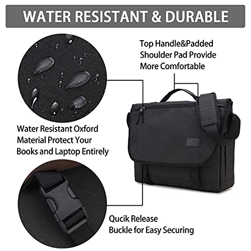 RAVUO Messenger Bag For Men, Water Resistant Lightweight Crossbody Shoulder Bag Fits 15.6 Inch Laptop College Satchel for Work - Image 3