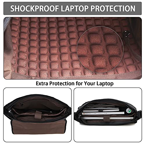 RAVUO Messenger Bag For Men, Water Resistant Lightweight Crossbody Shoulder Bag Fits 15.6 Inch Laptop College Satchel for Work - Image 4