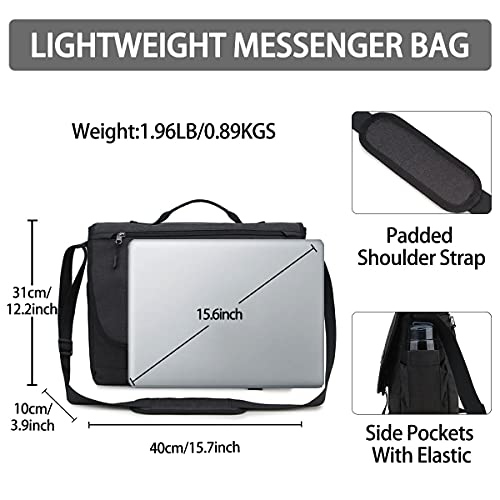 RAVUO Messenger Bag For Men, Water Resistant Lightweight Crossbody Shoulder Bag Fits 15.6 Inch Laptop College Satchel for Work - Image 2