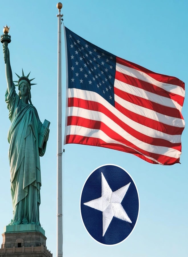 Lifraon American Flags for Outside 3x5 FT- Heavy Duty US Flag USA Flag with Embroidered Stars, Sewn Stripes & Brass Grommets, Weather-Resistant, 4th of July Decorations - Image 2