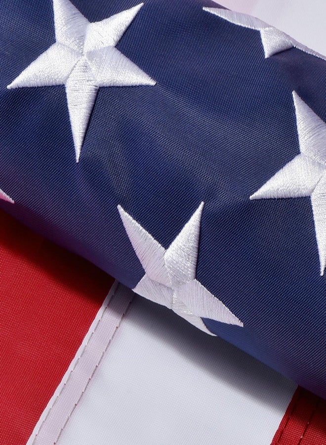 Lifraon American Flags for Outside 3x5 FT- Heavy Duty US Flag USA Flag with Embroidered Stars, Sewn Stripes & Brass Grommets, Weather-Resistant, 4th of July Decorations - Image 1