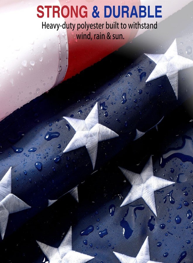Lifraon American Flags for Outside 3x5 FT- Heavy Duty US Flag USA Flag with Embroidered Stars, Sewn Stripes & Brass Grommets, Weather-Resistant, 4th of July Decorations - Image 4