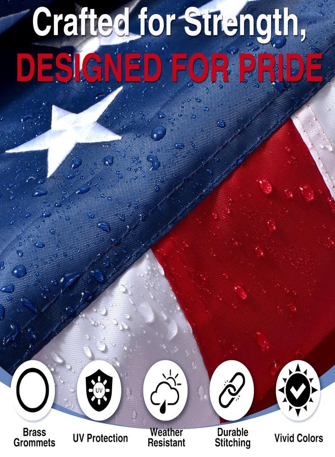 Lifraon American Flags for Outside 3x5 FT- Heavy Duty US Flag USA Flag with Embroidered Stars, Sewn Stripes & Brass Grommets, Weather-Resistant, 4th of July Decorations - Image 5