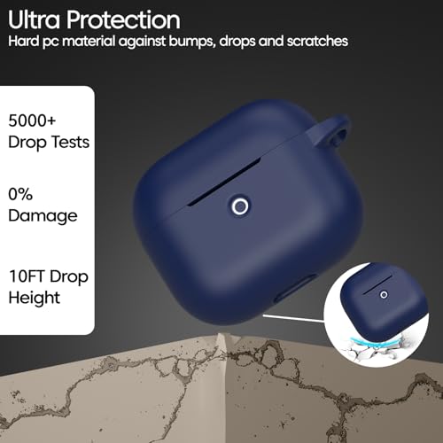 Sounce Premium Silicone Case Cover Compatible with Boat Airdopes Joy – Soft Shockproof & Scratch Resistant Protective Skin, Anti-Slip Grip, Dustproof Lightweight with Front LED Visibility (Blue) - Image 4