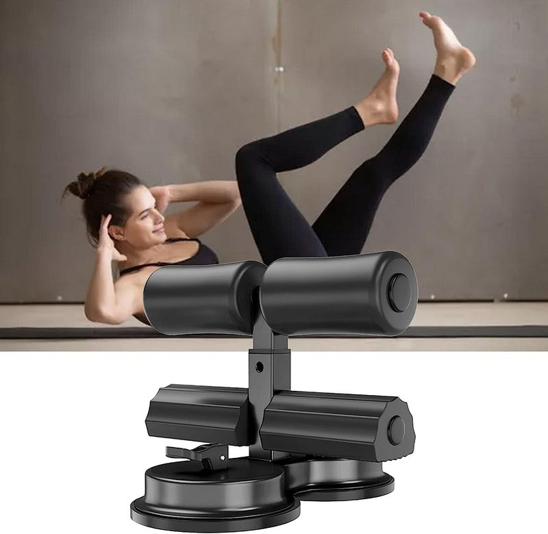 ZURATO Assistive Abdominal Chest and arm Muscles Exercise Adjustable Assistant Fitness Equipment Double Suction Cup Home Workout Healthy Abdomen Press Leg Support (Black) - Image 3