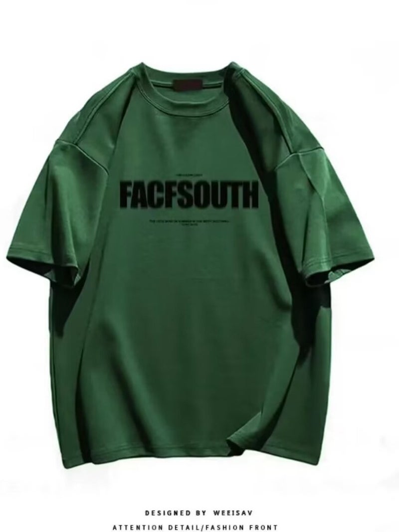Short-Sleeved T-Shirt Men'S Instagram Popular Brand Hip-Hop Crewneck Base Shirt Top For Summer - Image 3