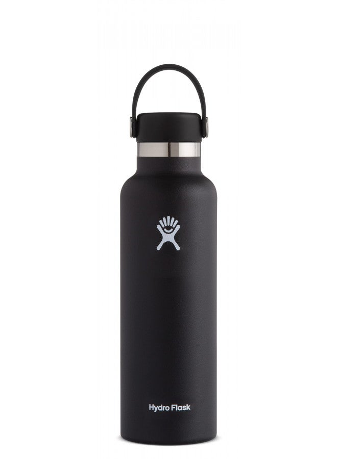 Hydro Flask Hydro Flask Standard Mouth Stainless Steel Bottle with Flex Cap Black 21 oz - Image 1