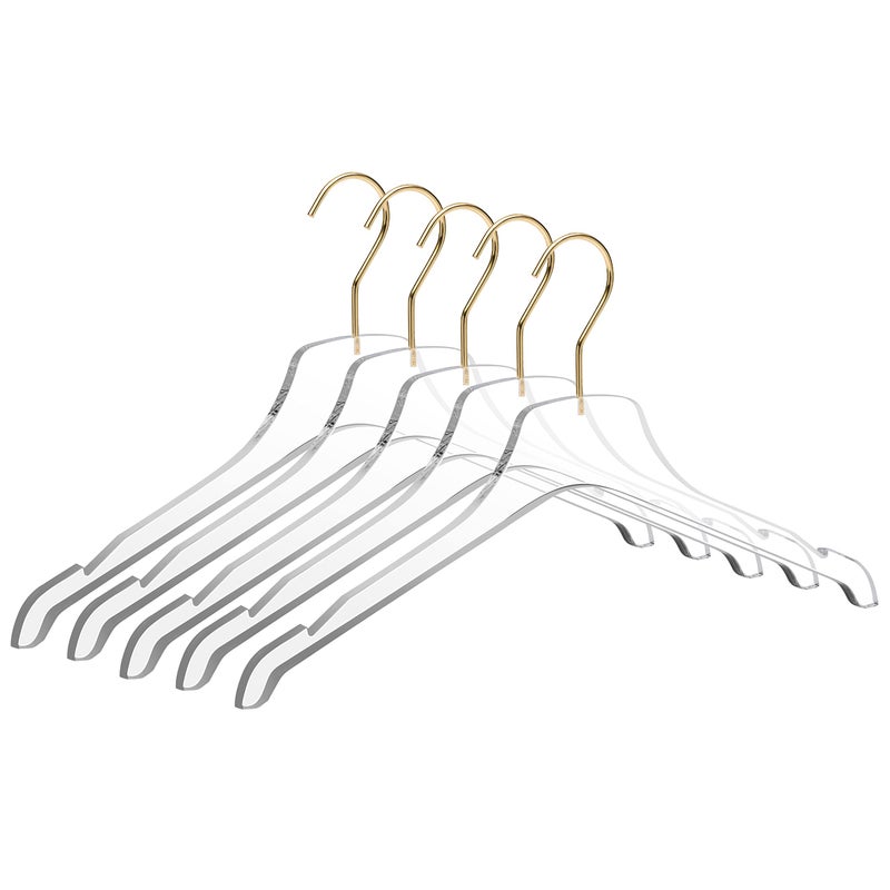 Quality Acrylic Hangers Made of Clear Acrylic for a Luxurious Look and Feel with Swivel Hook for Suit Coat Sweater Jacket Blouse Dress 20