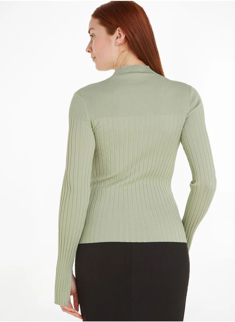 CALVIN KLEIN High Neck Knitted Sweater