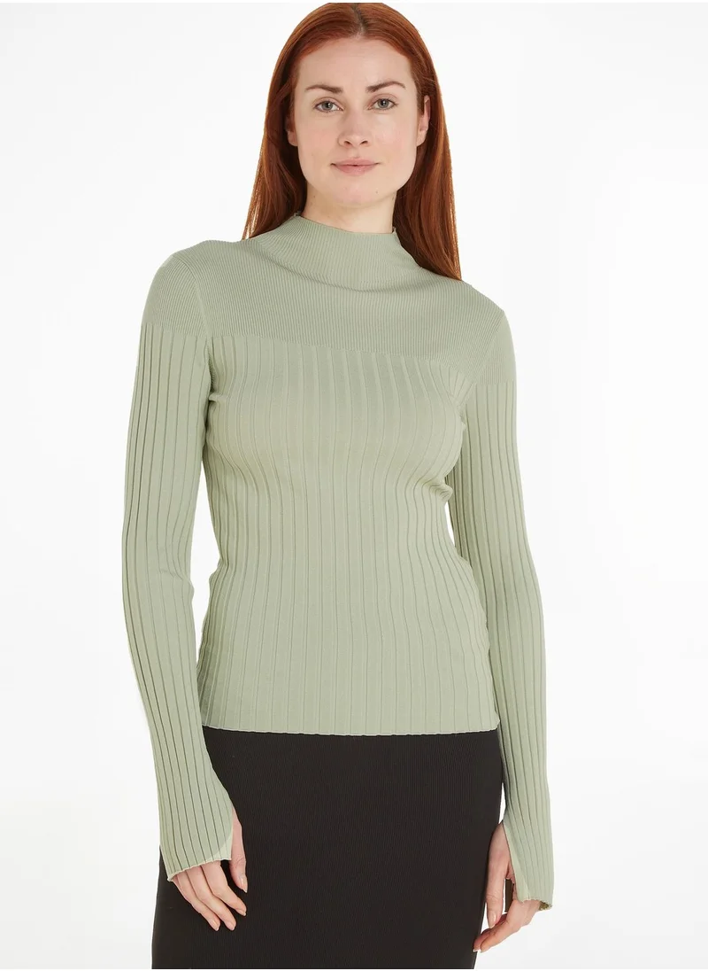CALVIN KLEIN High Neck Knitted Sweater