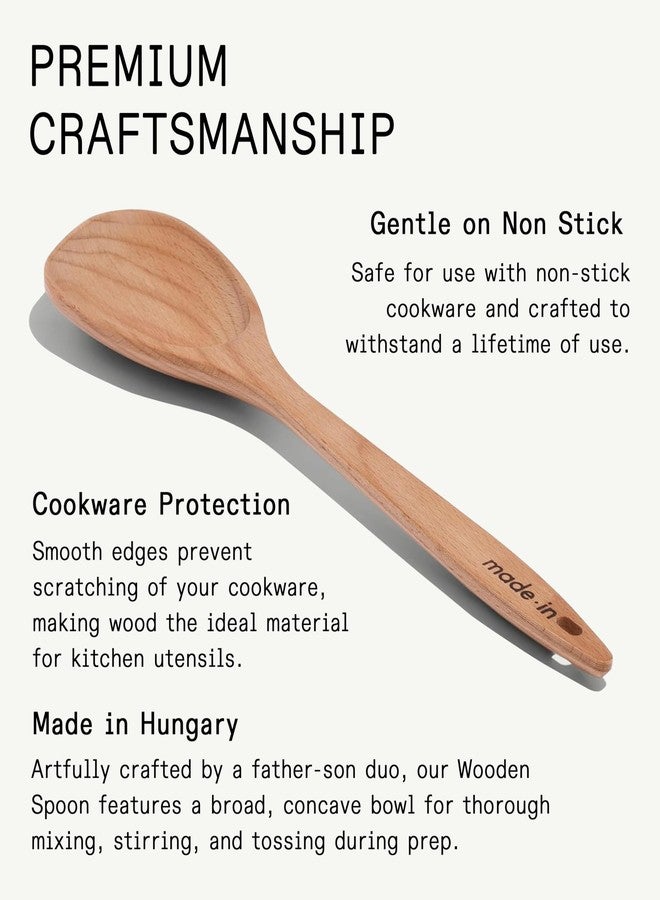 Madein Made In Cookware | Wooden Spoon | Handcrafted for Thorough Mixing and Gentle Cookware Care | Crafted in Hungary - Image 3