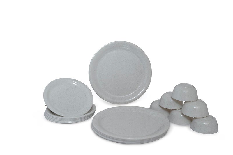 EVAWARE INTERNATIONAL طقم عشاء EVAWARE INTERNATIONAL، 18 وحدة | طقم عشاء ميلامين | طقم أواني خفيفة الوزن للاستخدام اليومي | طقم أطباق وأوعية مقاوم للحرارة - Image 2