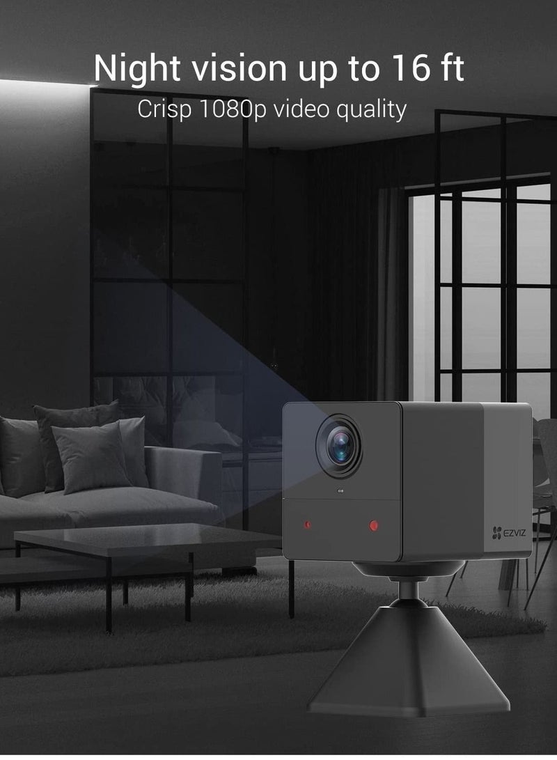 كاميرا مراقبة منزلية ذكية بدقة 2 ميجابكسل 1080P مزودة بخاصية الواي فاي لون اسود - Image 4