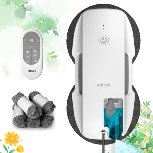 FMART T9Pro Window Cleaning Robot, Ultrasonic Atomization Intelligent Water Spray, 3800PA Suction Power, AI Intelligent Path Planning, Edge Detection Technology, Remote Control Robot Window Cleaner - Image 1