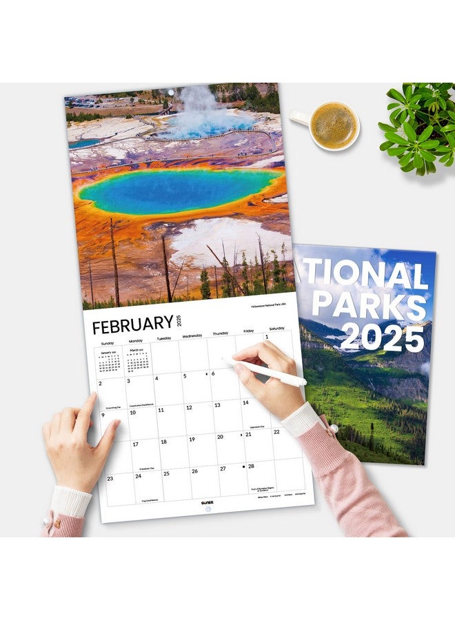 SUNEE Calendar 2024-2025 For Wall, 2025 Large Wall Calendar 12X12 Inches With 16 Months From Now To December 2025, Thick Glossy Paper, 12" X 24" (Open), National Parks - Image 5