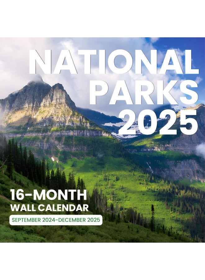 SUNEE Calendar 2024-2025 For Wall, 2025 Large Wall Calendar 12X12 Inches With 16 Months From Now To December 2025, Thick Glossy Paper, 12" X 24" (Open), National Parks - Image 1
