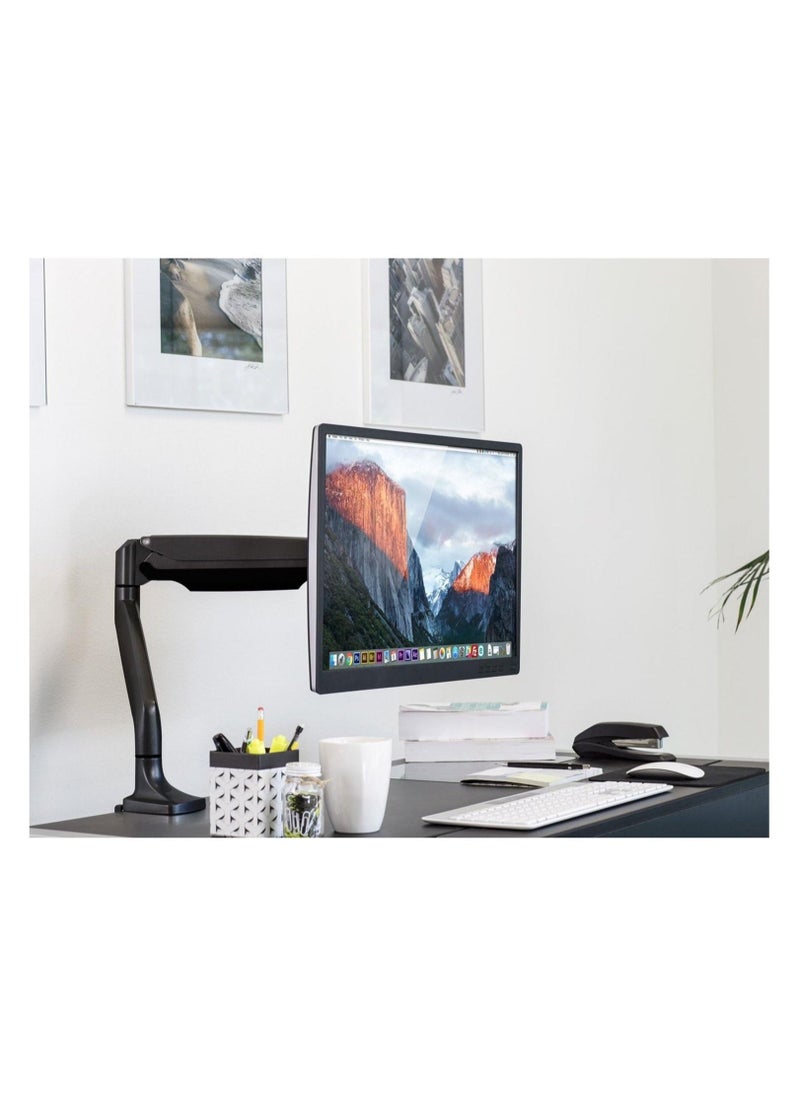 Generic - Single Monitor Arm Desk Mount | Gas Spring Monitor Arm | Full Motion Articulating Height Adjustable | Fits 21 22 23 24 27 30 32 Inch VESA Compatible Computer Screen - Image 1