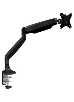 Single Monitor Arm Desk Mount | Gas Spring Monitor Arm | Full Motion Articulating Height Adjustable | Fits 21 22 23 24 27 30 32 Inch VESA Compatible Computer Screen