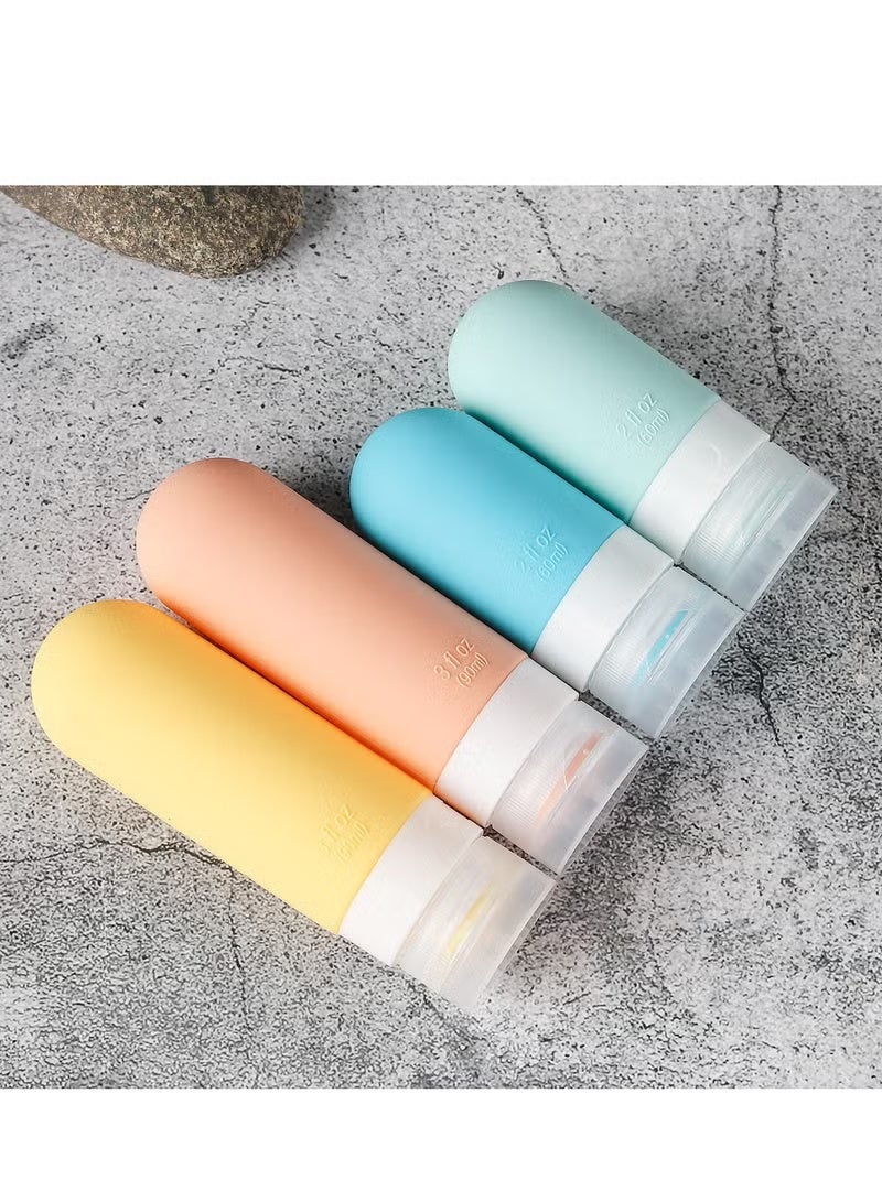 17 pack Travel Bottles for Toiletries,TSA Approved Silicone Travel Containers jar for Toiletries,Leak Proof Refillable Liqus Shampoo And Conditioner Travel Essentials toiletry Bottles - Image 4