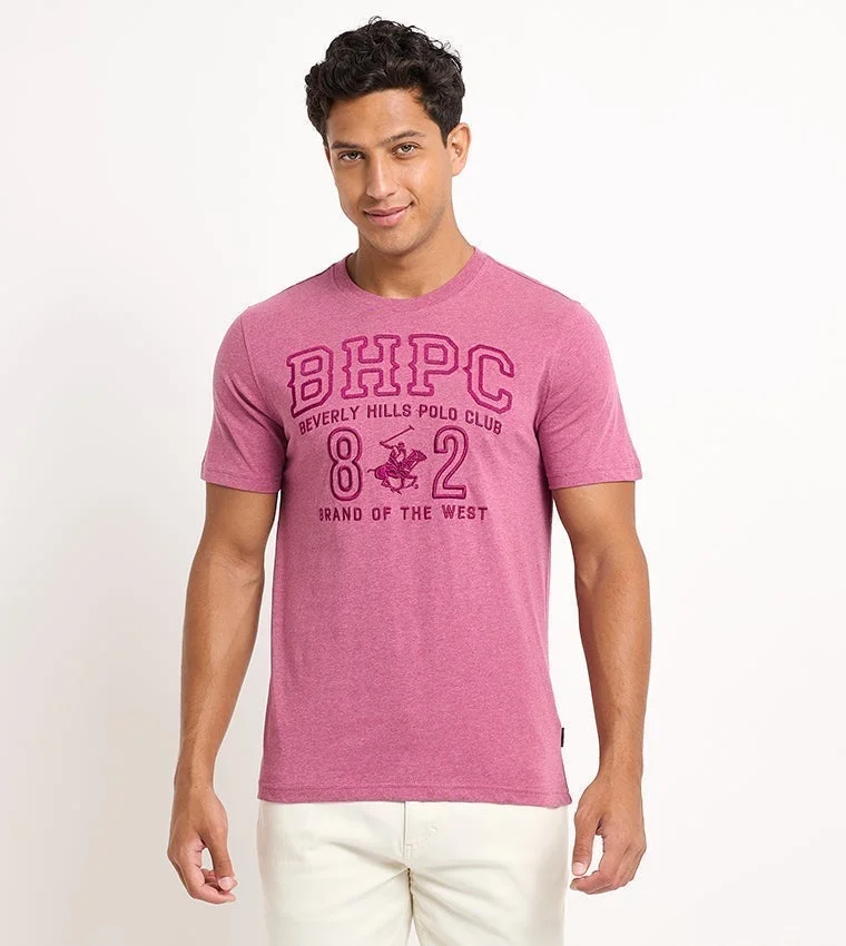 Beverly Hills Polo Club Monogram Embroidered Crew Neck Tshirt