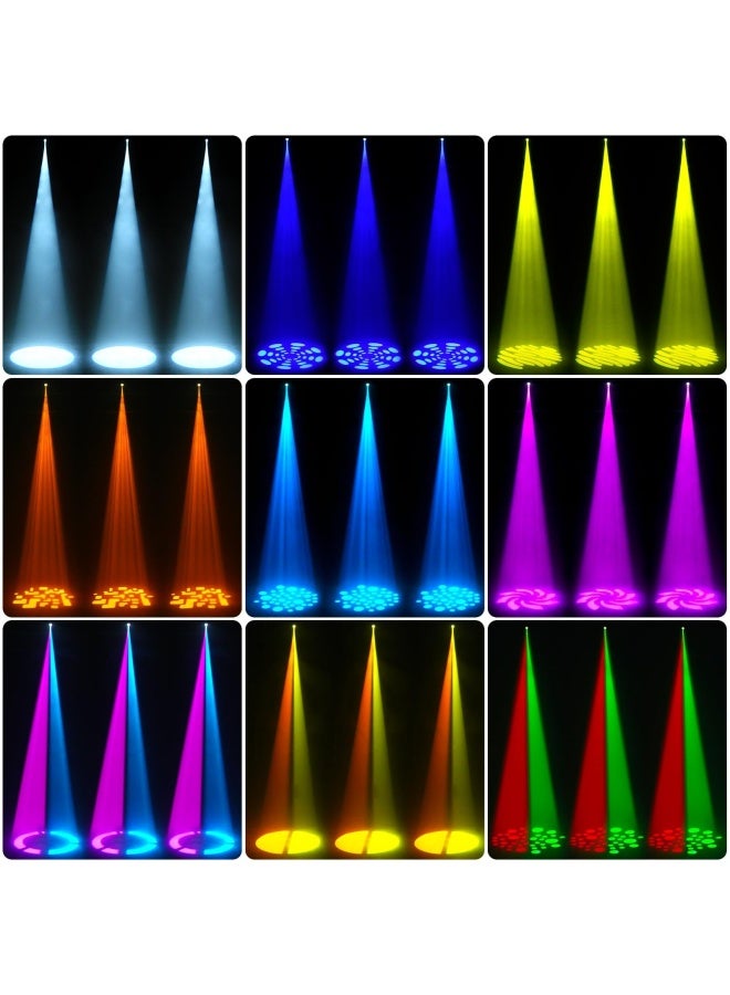 UKing U King DJ Lights Moving Head 8 Color 8 GOBO Stage Lighting LED Spotlight by DMX and Sound Activated Control for Wedding DJ Disco Parties Live Show Bar White-1 Piece - Image 3