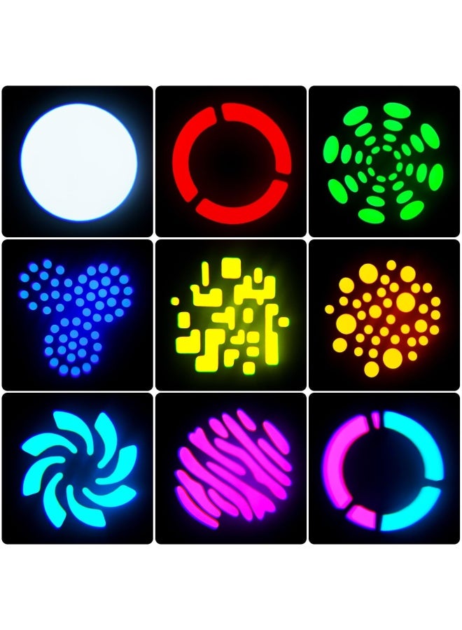 UKing U King DJ Lights Moving Head 8 Color 8 GOBO Stage Lighting LED Spotlight by DMX and Sound Activated Control for Wedding DJ Disco Parties Live Show Bar White-1 Piece - Image 2