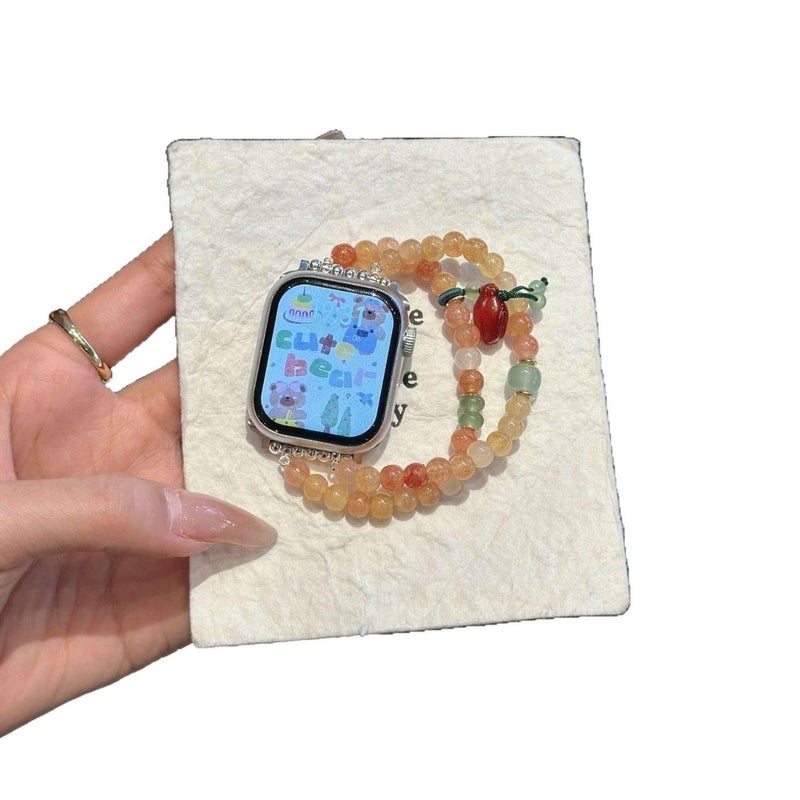 سوار ساعة ذكية سوار راتنج متوافق مع Apple Watch / SE بملاءمة قابلة للتعديل وحزام بديل باللون أسود قابل للتعديل 18cm - Image 5