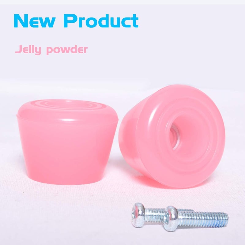VNAKER PU Rubber Roller Skate Toe Stoppers 1 Pair with Screws - Image 2