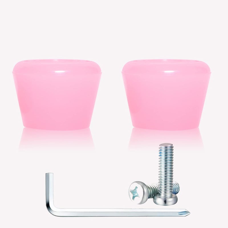 VNAKER PU Rubber Roller Skate Toe Stoppers 1 Pair with Screws - Image 4
