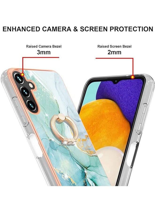 Samsung Galaxy A54 5G Case, Luxury Slim Fit Bumper Protective Shockproof Anti Scratch Non-Slip Cute Phone Cases Cover with Stand Function for Samsung Galaxy A54 5G (Green) - Image 2