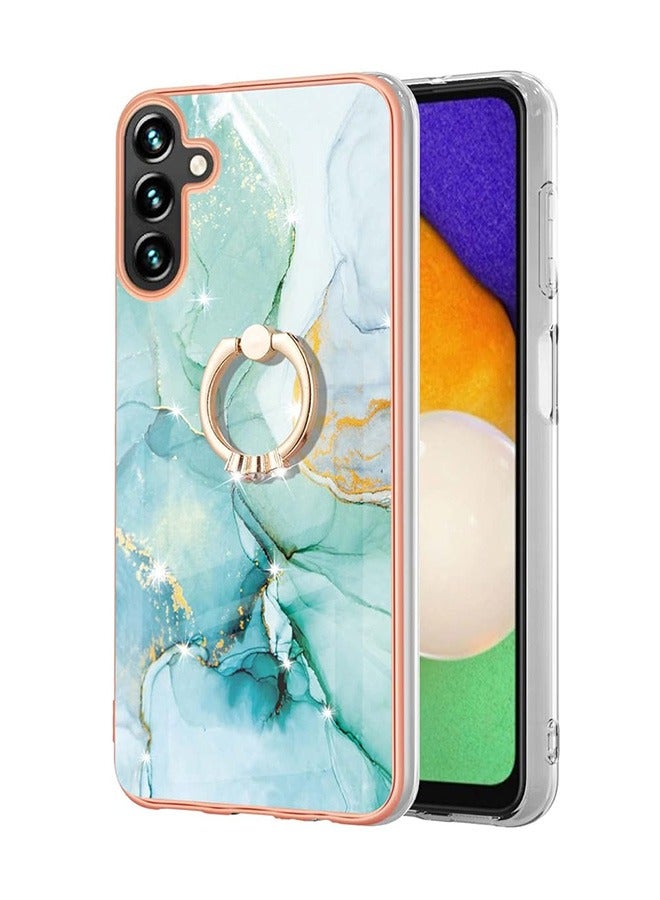 Samsung Galaxy A54 5G Case, Luxury Slim Fit Bumper Protective Shockproof Anti Scratch Non-Slip Cute Phone Cases Cover with Stand Function for Samsung Galaxy A54 5G (Green) - Image 4