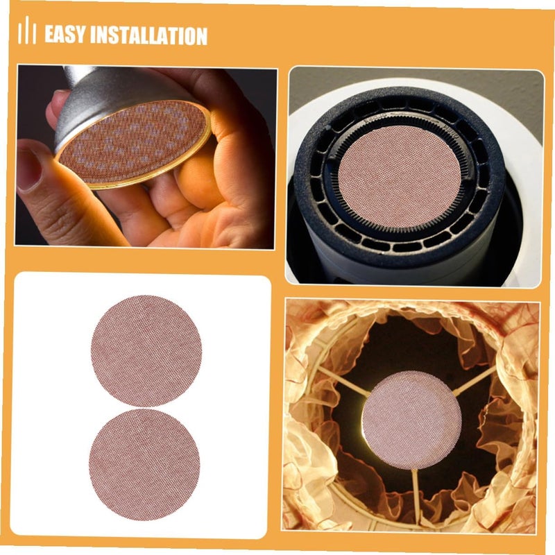 غطاء مشتت لظل اللمبة، قطر 6 سم، 2 قطعة، منسوج مضاد للوهج، مناسب لمصابيح السقف LED، يوفر إضاءة ناعمة لحماية العيون، لغرف الأطفال والنوم - Image 3