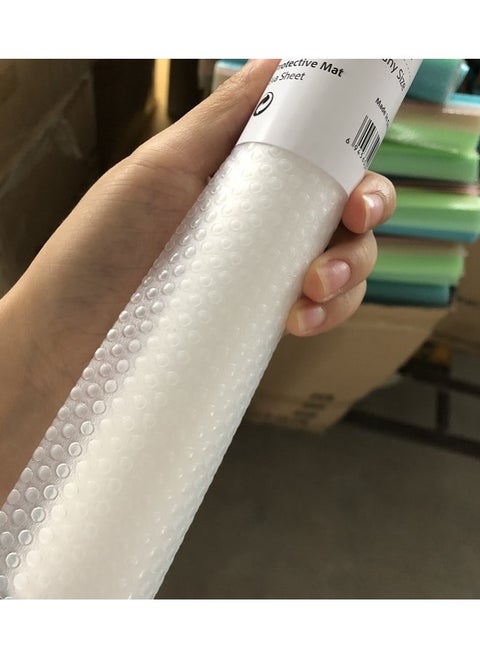 Transparent Kitchen Cabinet Waterproof Mat Cabinet Moisture-proof Mat Waterproof Cuttable Drawer Mat Cabinet-Color:Transparent Raised Dot Pattern-Specifications:35*150CM