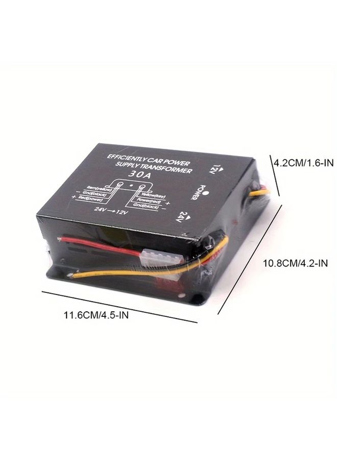 Aluminum Alloy 24V to 12V Buck Converter 30A Car Stereo Power Converter - Image 2