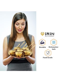 IRIN iRiN by Dr.WaterR Parivar Stainless Steel Designer Dinner Set Gold PVD | Kitchen Set | Ideal for Home | Restaurant | Gifting | Wedding | Bowls, Plate, Glass, Spoon, Fork (Pack of 51pc - for 6Person)  - Image 5