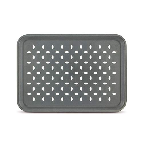 Freelance Anti Slip Serving Tray - 34 x 24 cm - Grey - Non-Slip Rubber Surface, Break-Resistant - Versatile Anti Skid PP Plastic Kitchen & Dining/Coffee Table Trays for Breakfast/Food/Tea - Image 1