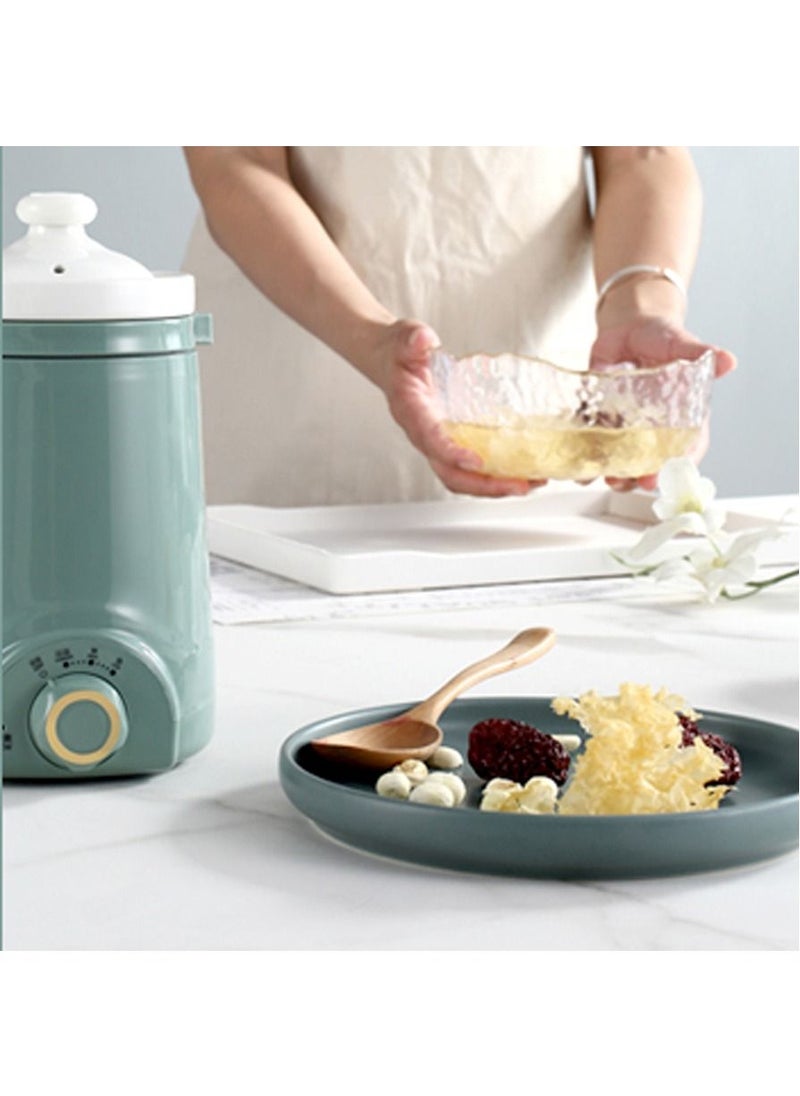 Shuer - Mini Electric Slow Stew Cooker 80W 600ml YS-08A Green - Image 1