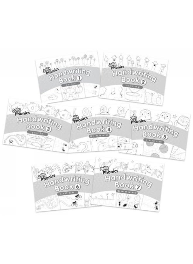 Jolly Phonics Handwriting Books Complete Set (1-7): In Precursive Letters (British English edition)